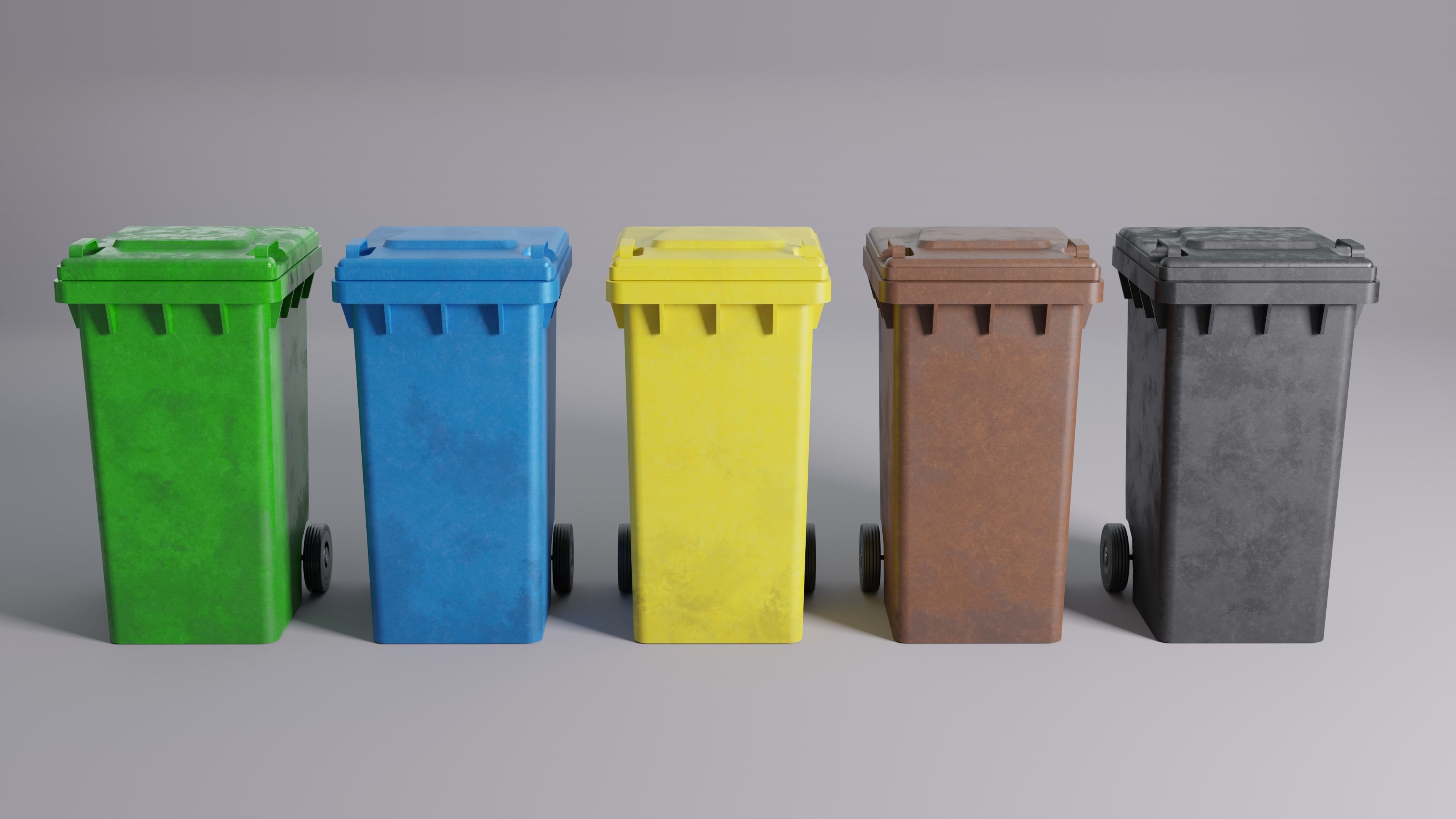 the dumbster Low-poly 3D model_1