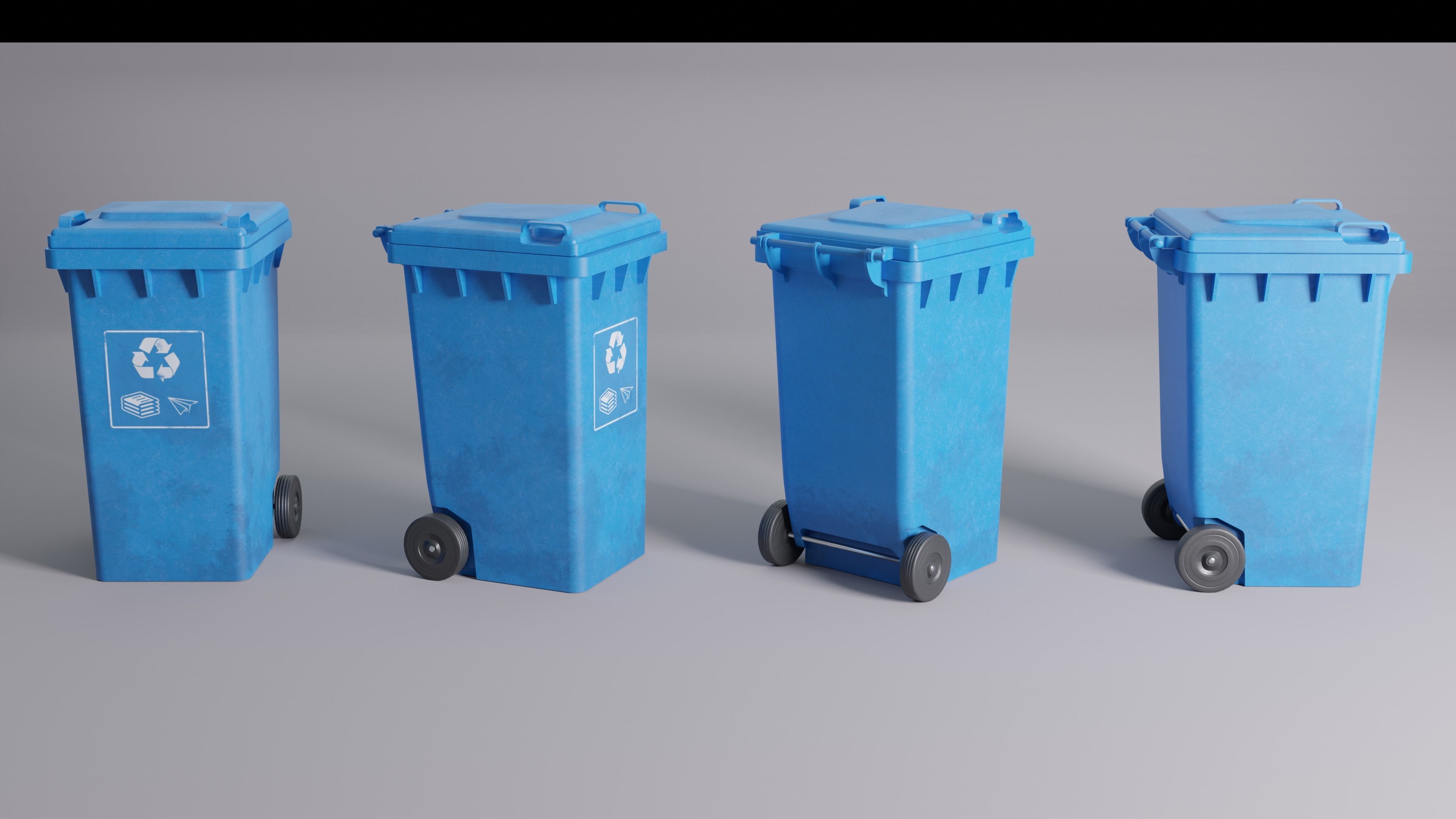 the dumbster Low-poly 3D model_3