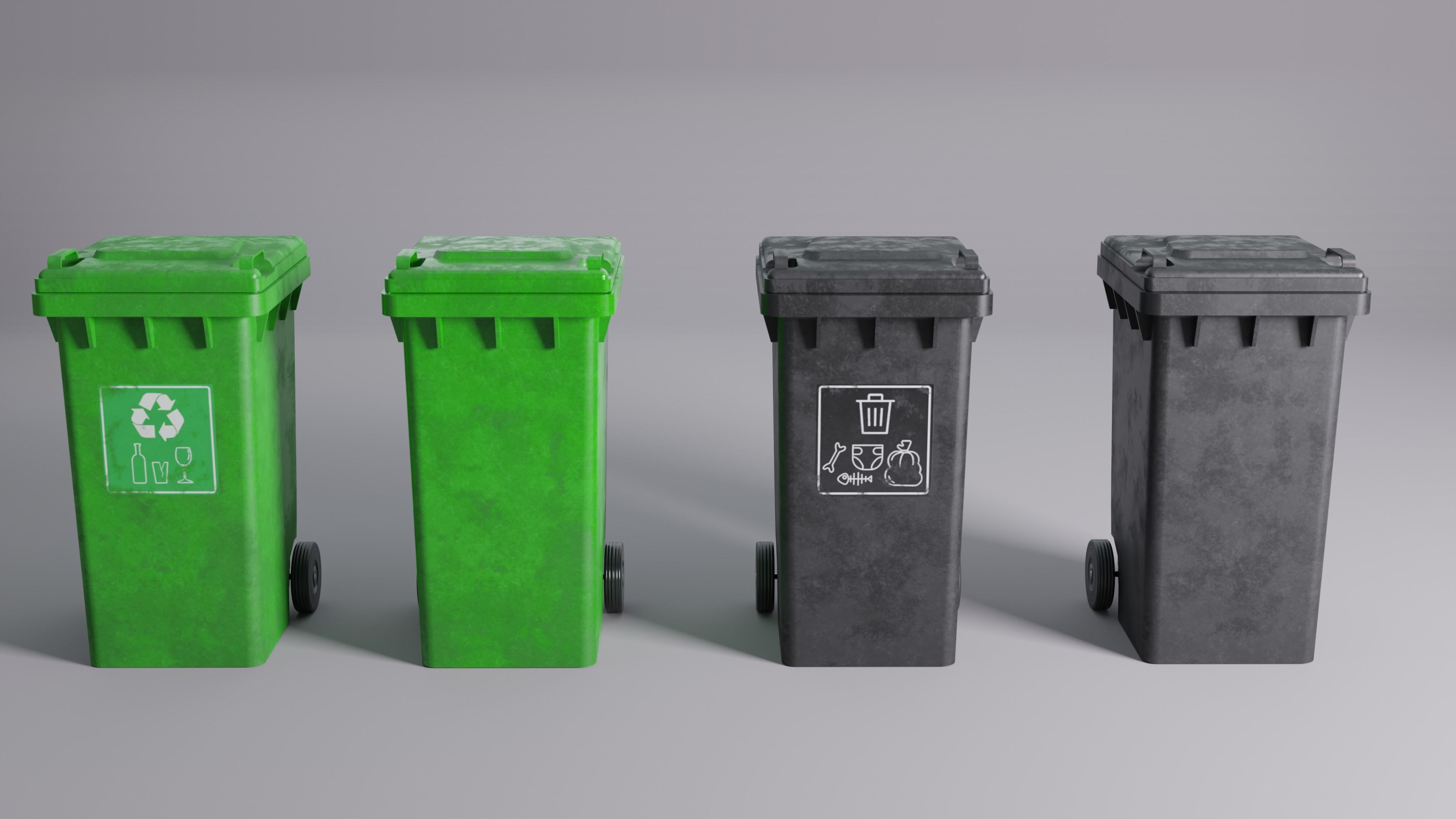 the dumbster Low-poly 3D model_2