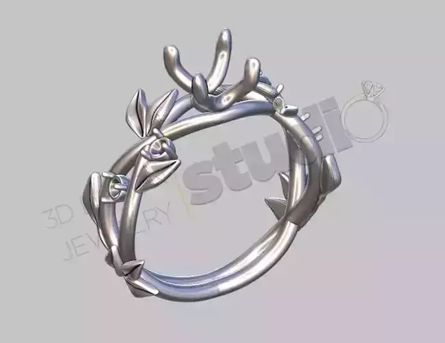 flower ring 3d model