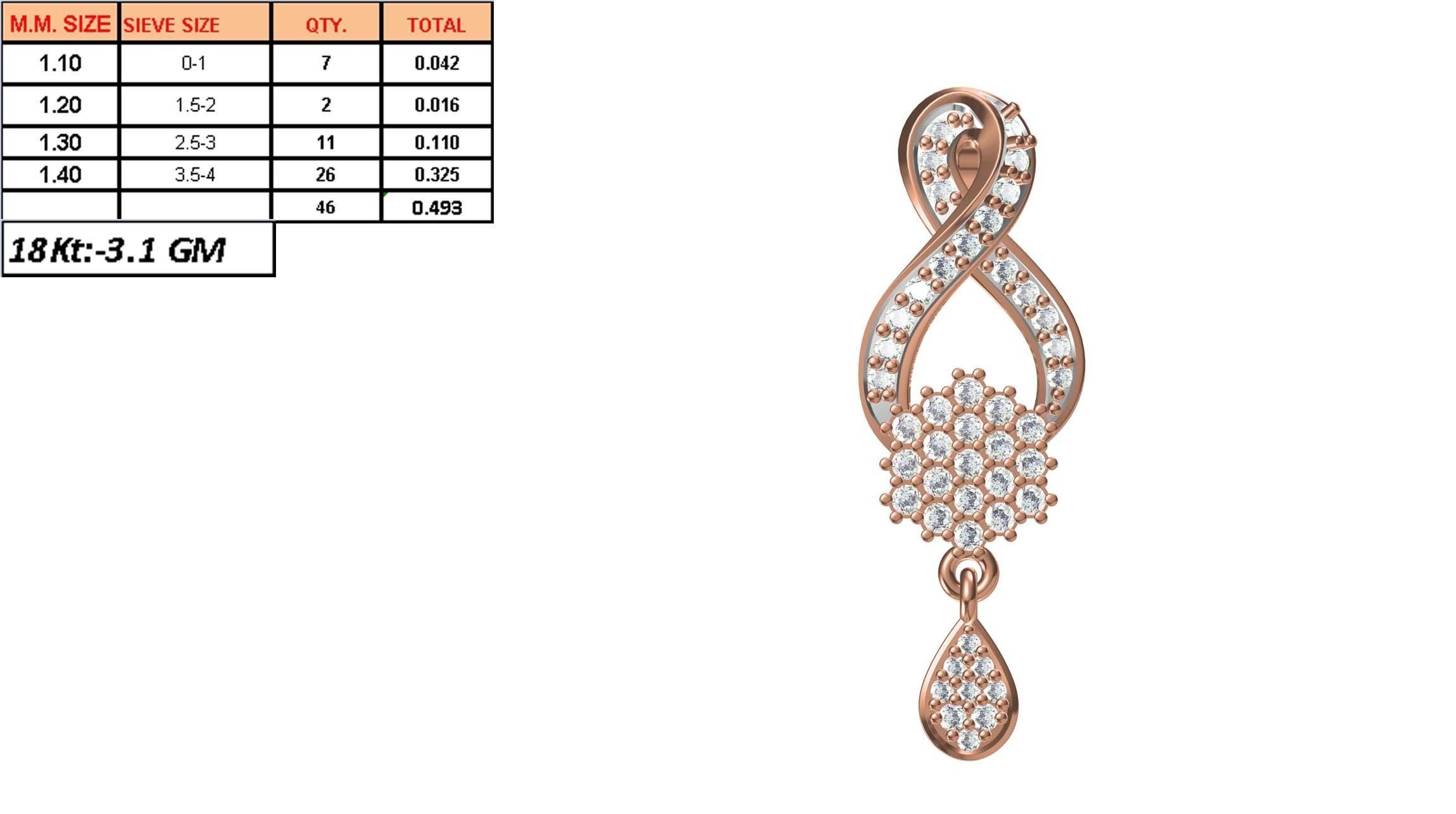 Women Unique Pendant STL JCD Details 3D print model_1