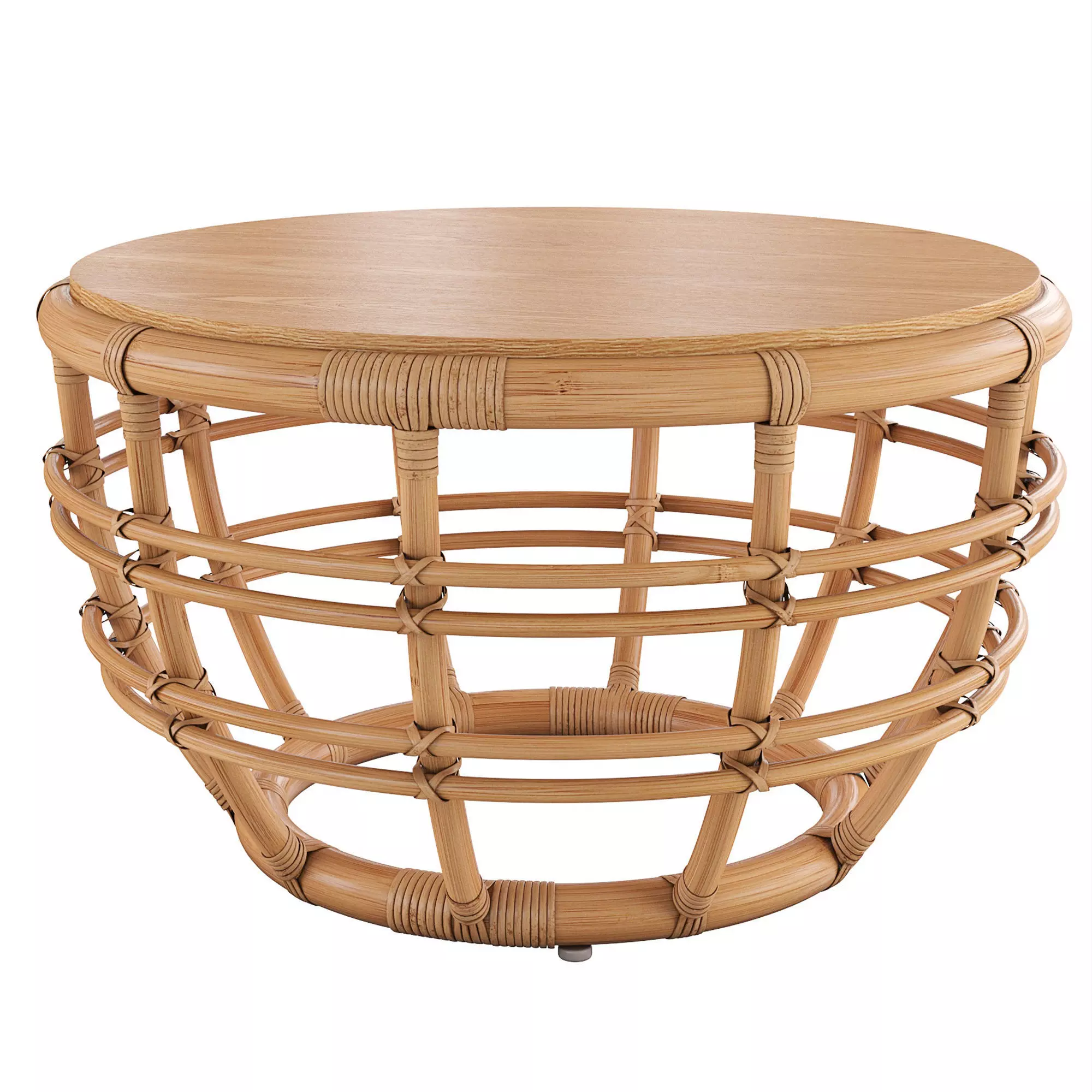 Savannah Rattan Round Coffee Table 3D model