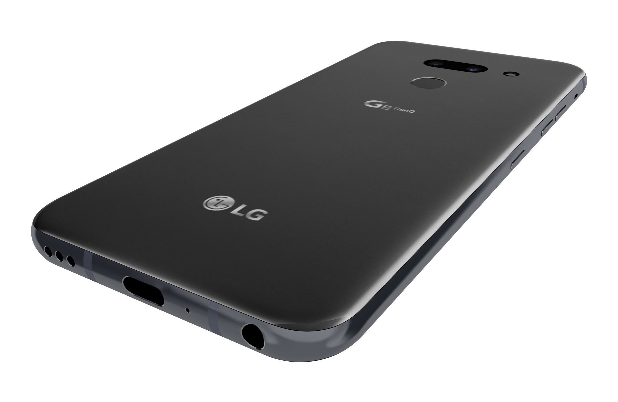 LG G8 ThinQ Gray Low-poly 3D model_14