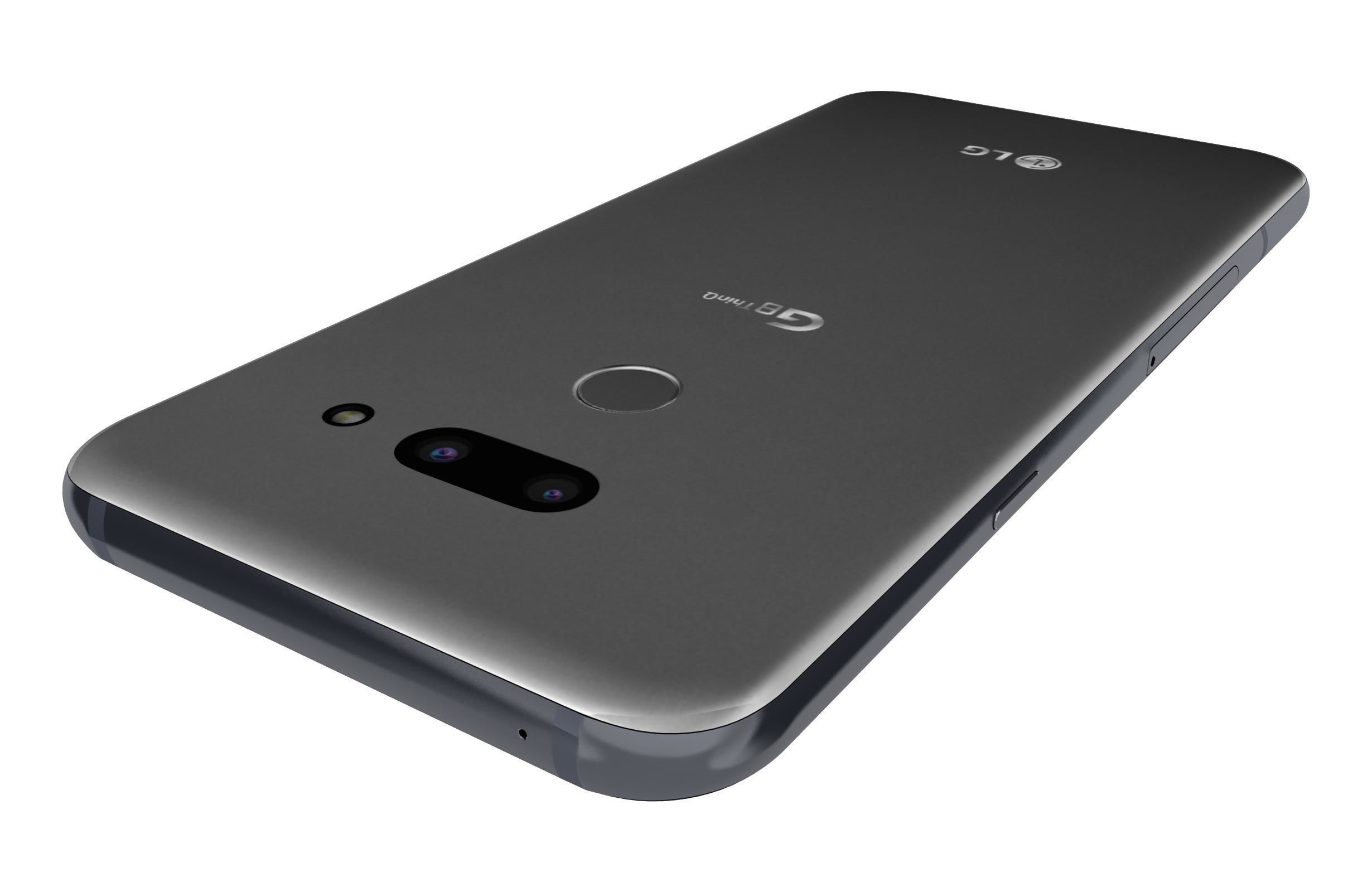 LG G8 ThinQ Gray Low-poly 3D model_15
