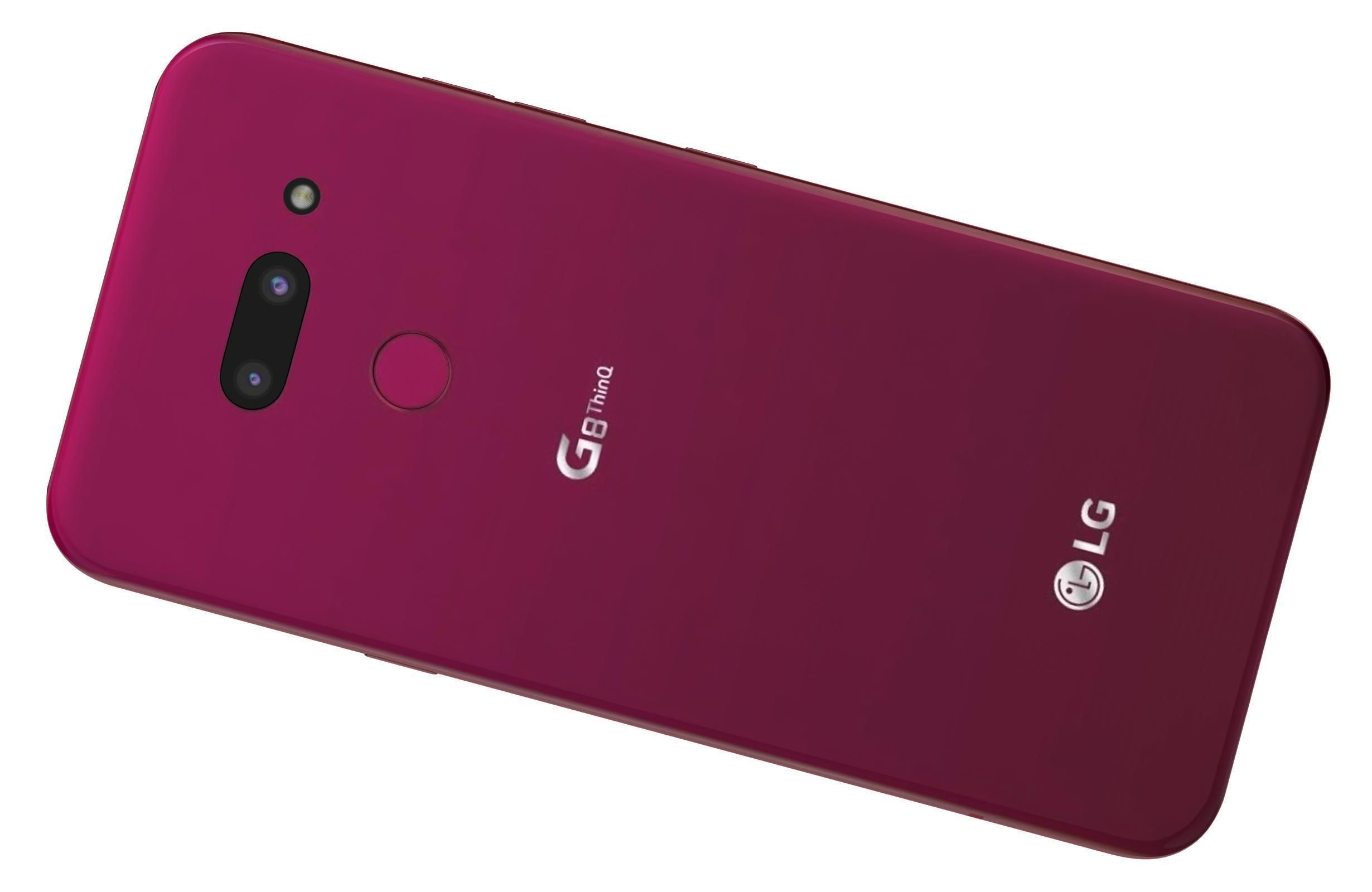 LG G8 ThinQ Red Low-poly 3D model_11