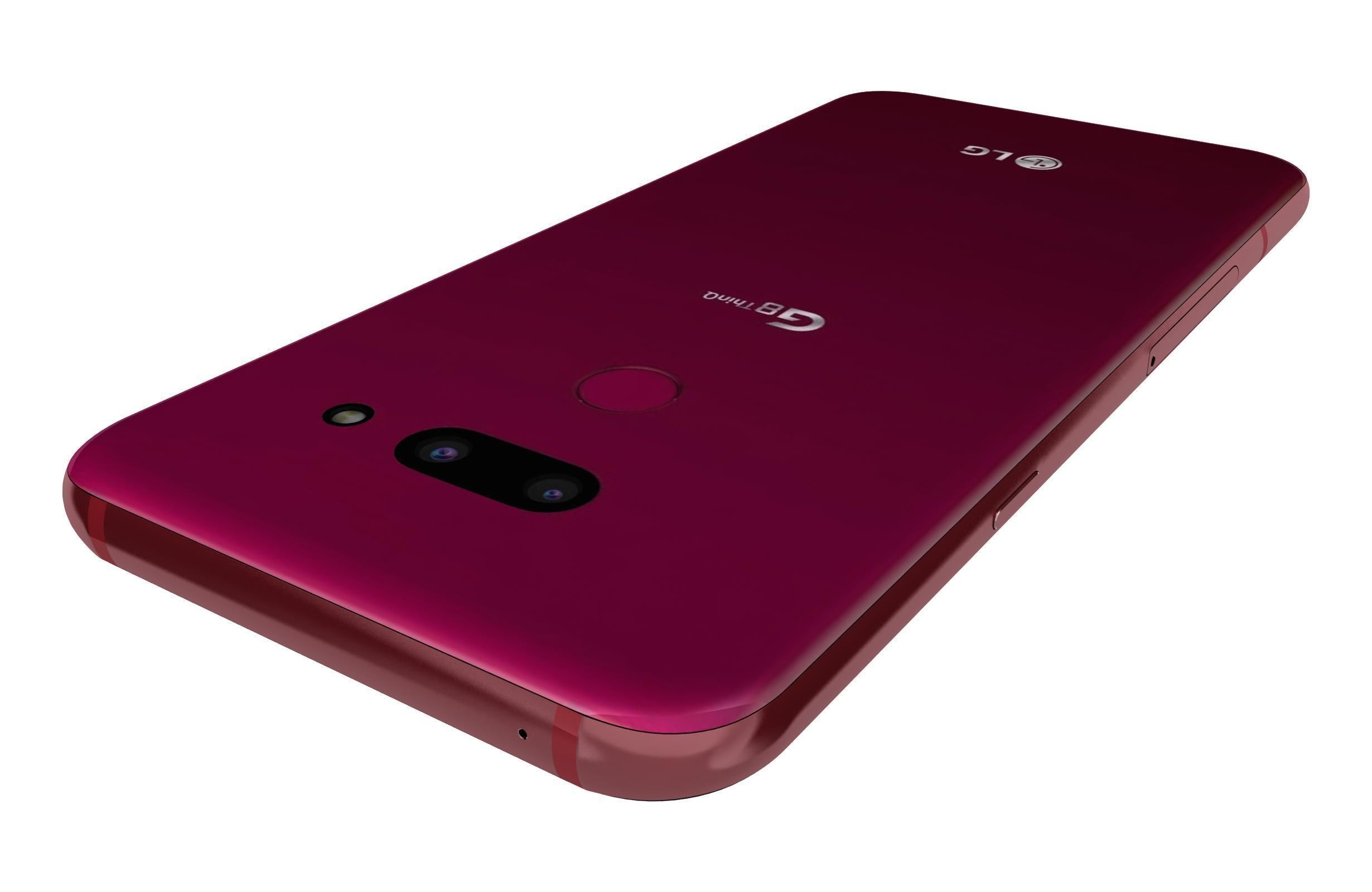 LG G8 ThinQ Red Low-poly 3D model_15