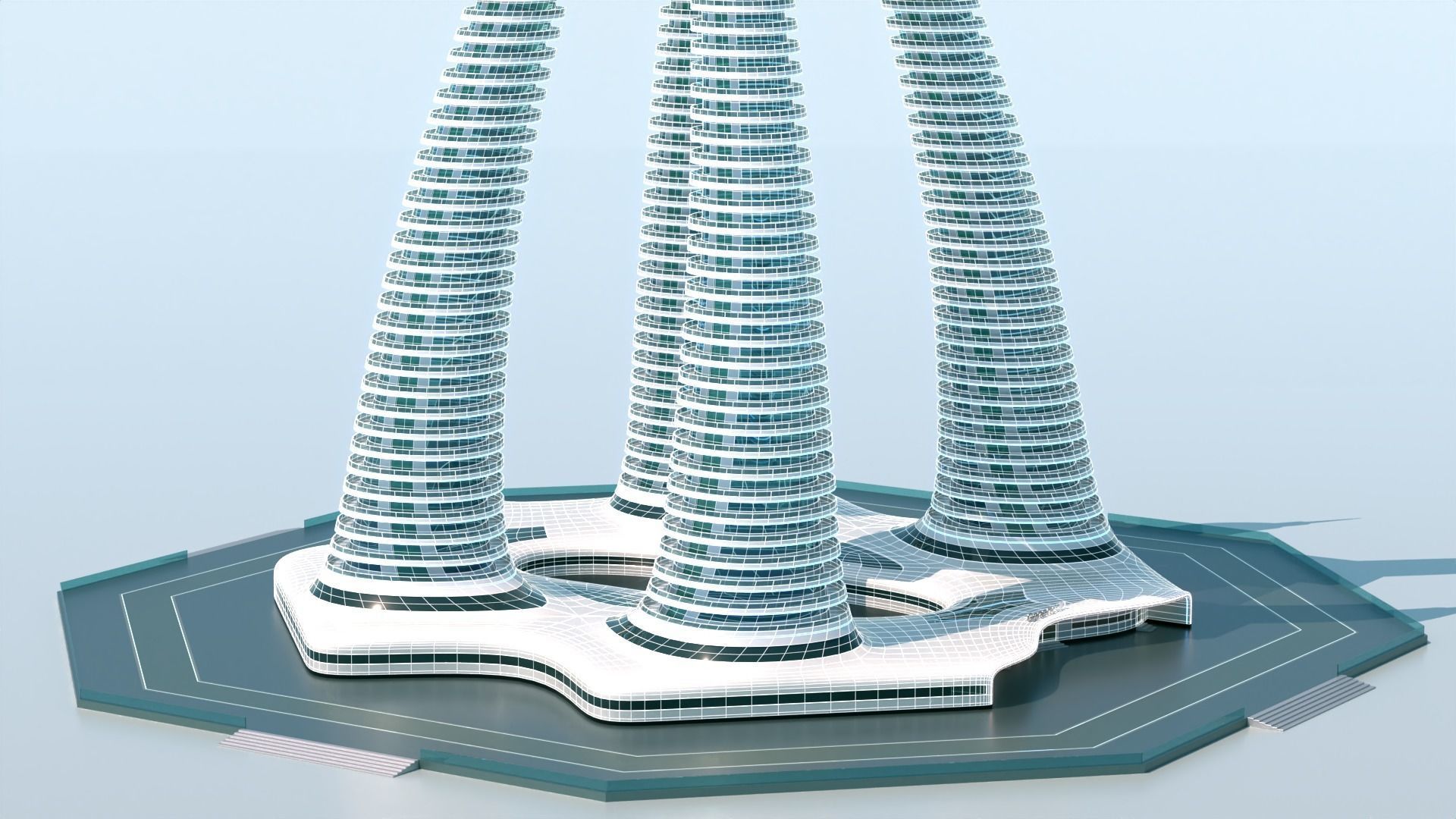 Futuristic Building Concept V1-02 3D model_22