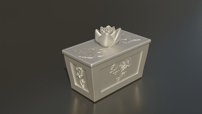 Rose Container with Lid 3D print model