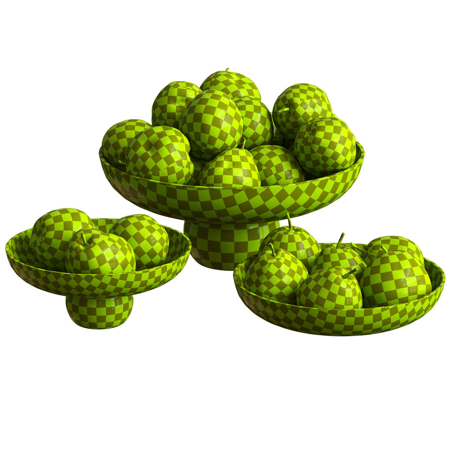 Pear in fruit bowl Low-poly 3D model_5