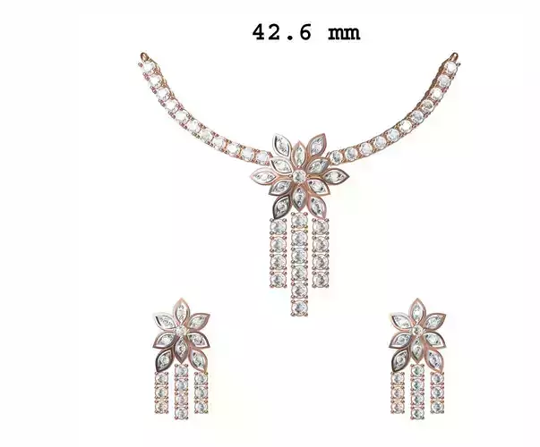 Women Earrings Pendant Set STL JCD Details