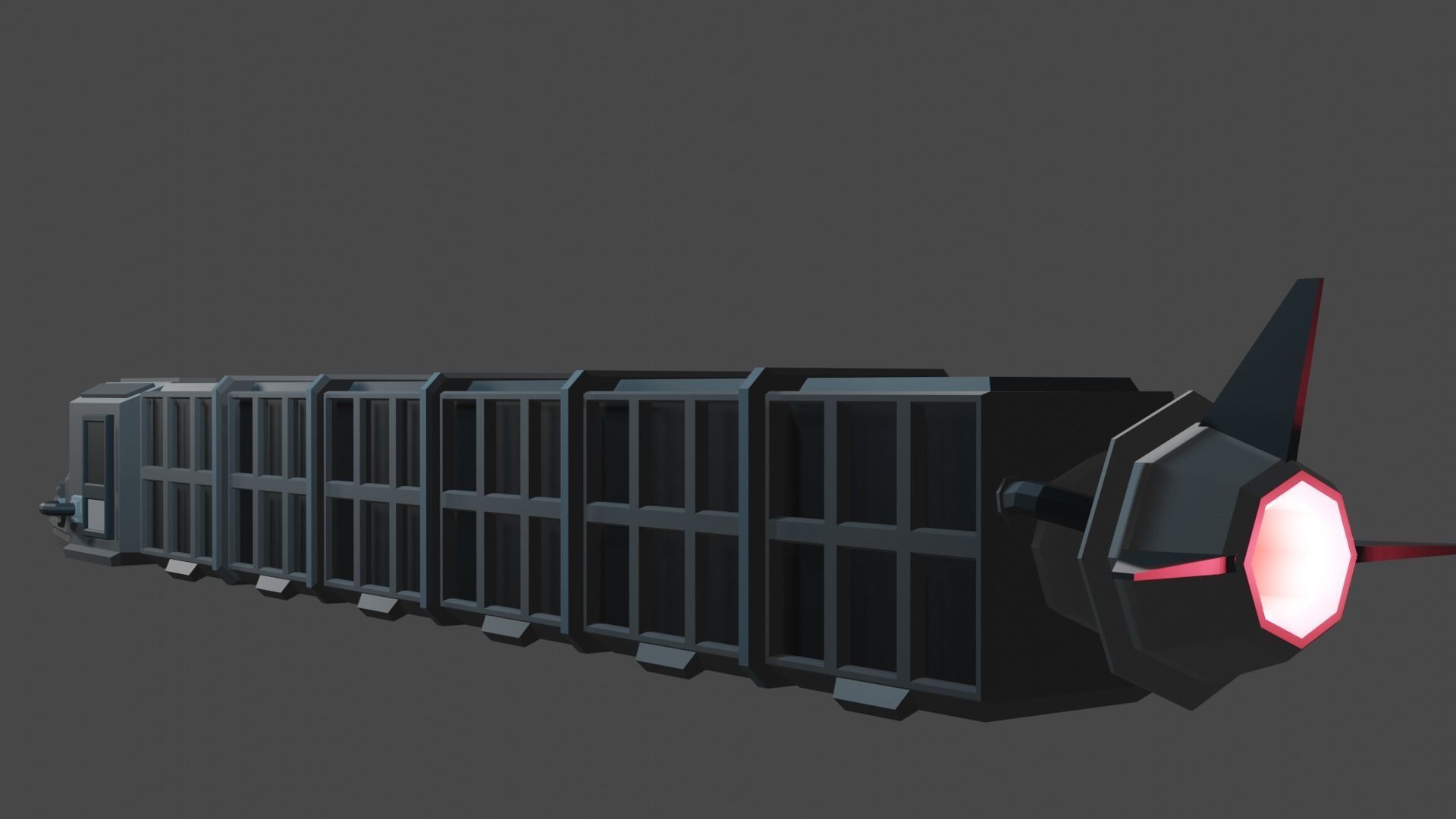Future Train for game  3D model_1