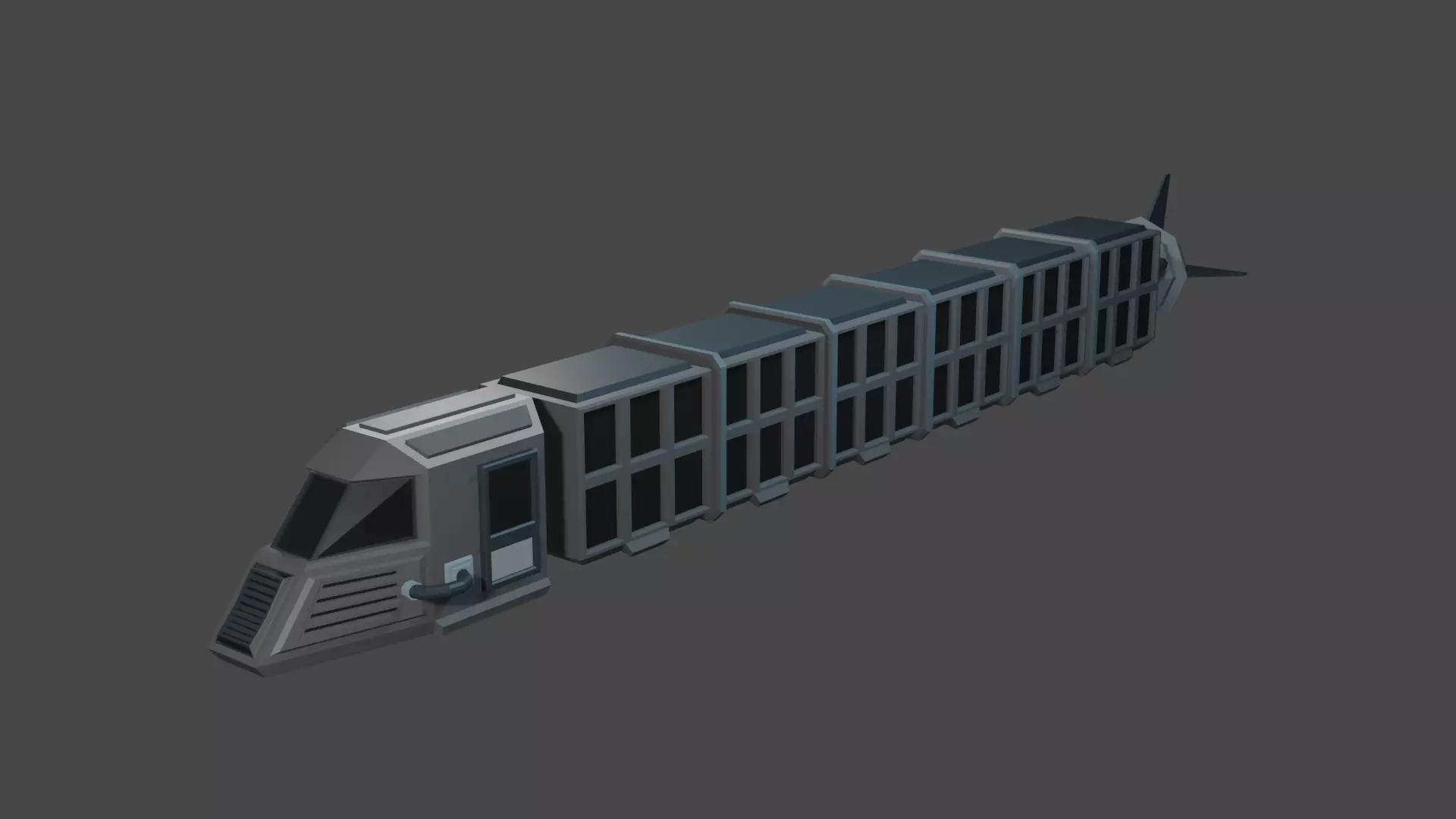Future Train for game  3D model_0