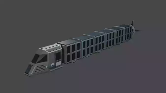 Future Train for game  3D model