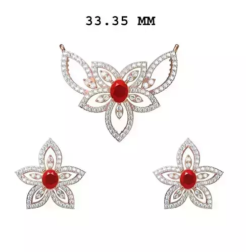 Women Earrings Pendant Set STL JCD Details