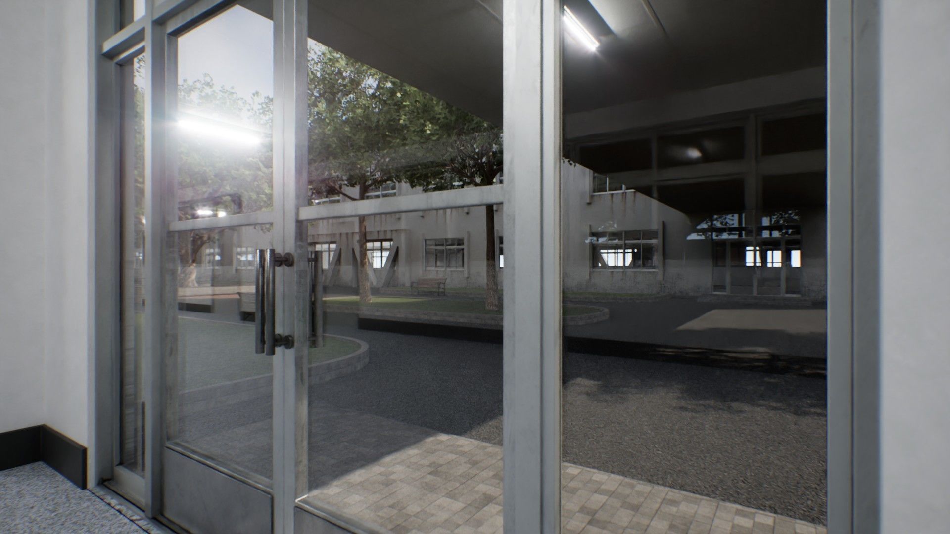 Japanese School Building - Environment Low-poly 3D model_16
