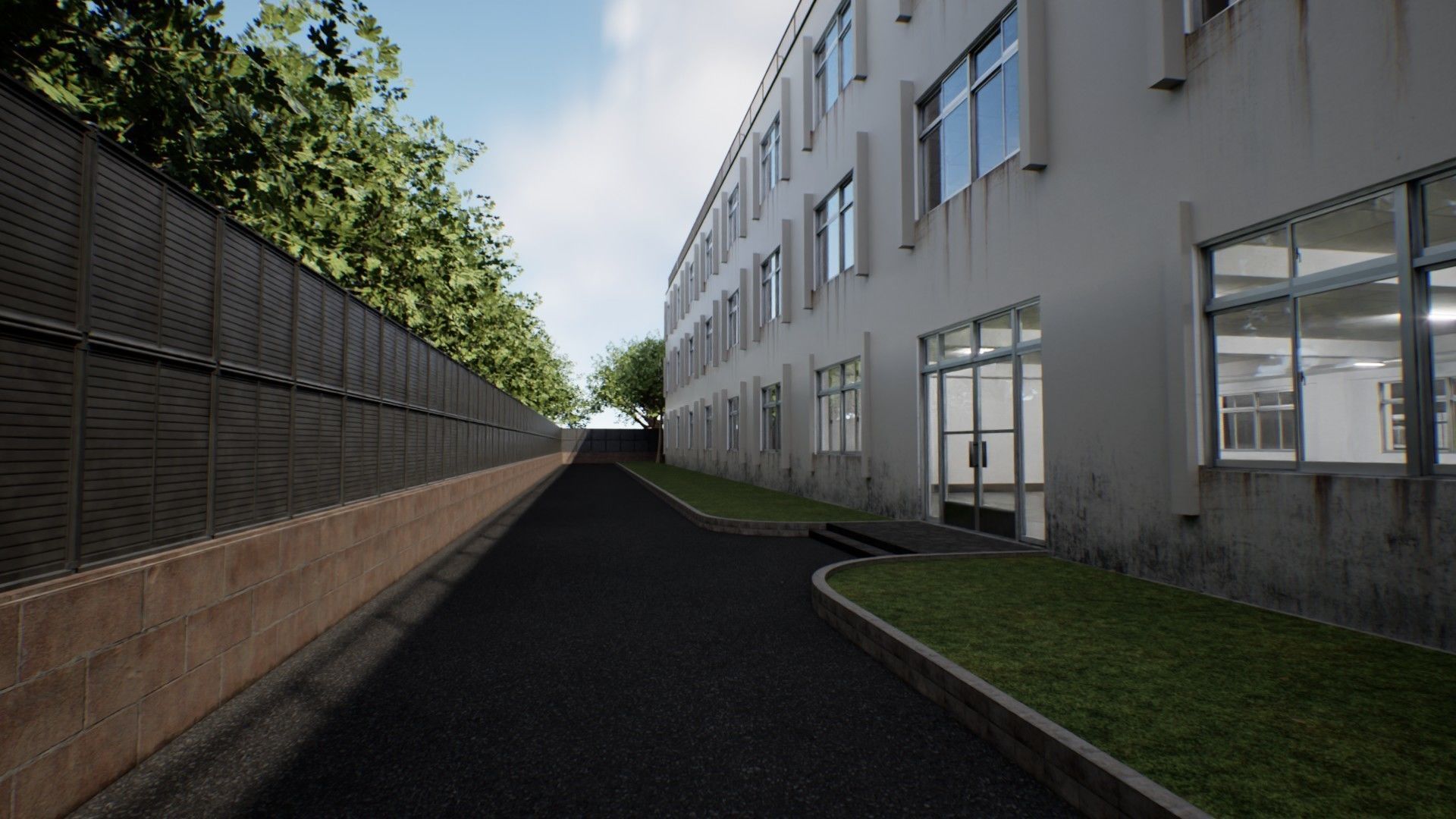 Japanese School Building - Environment Low-poly 3D model_17