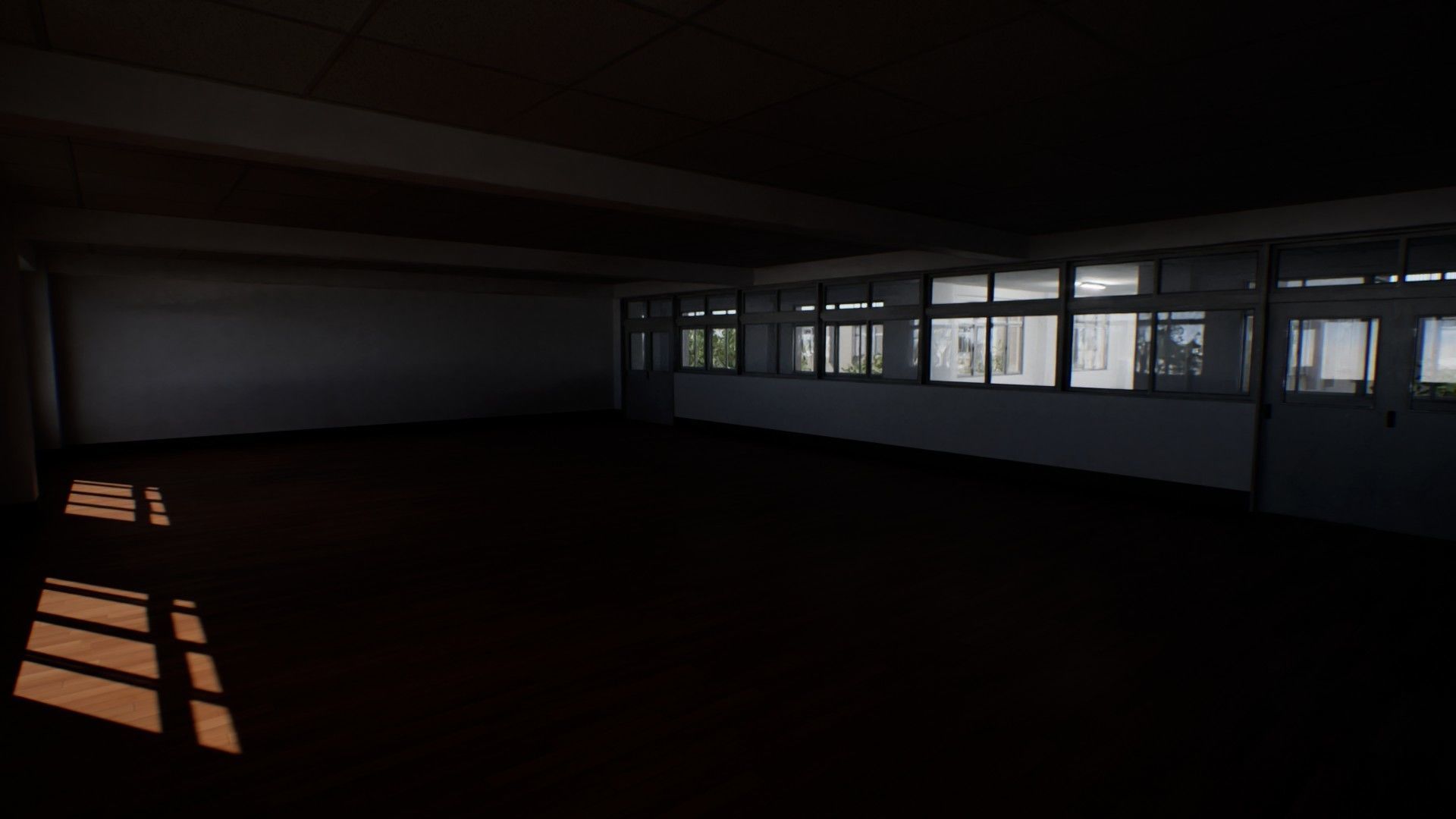 Japanese School Building - Environment Low-poly 3D model_15