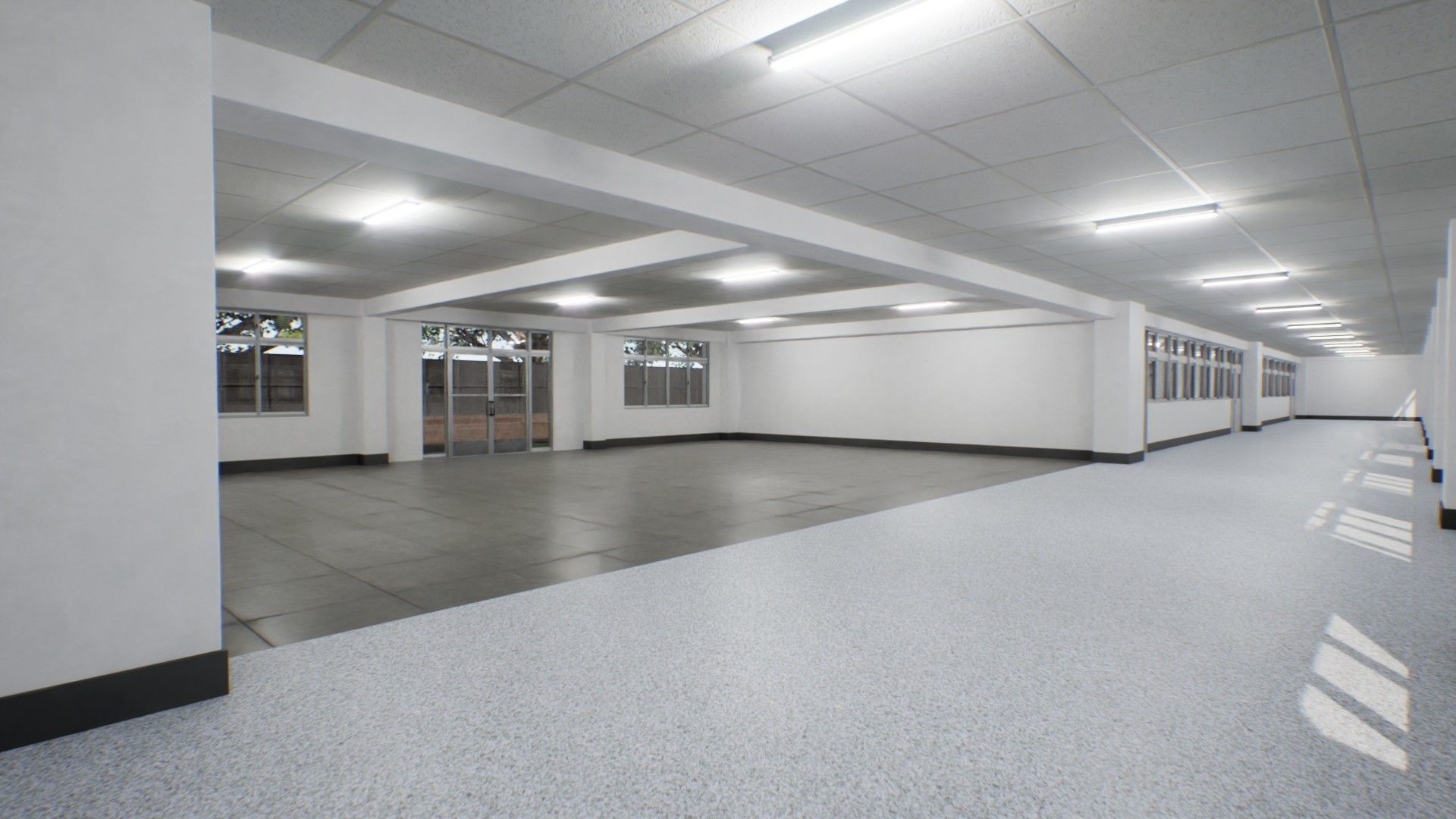 Japanese School Building - Environment Low-poly 3D model_9