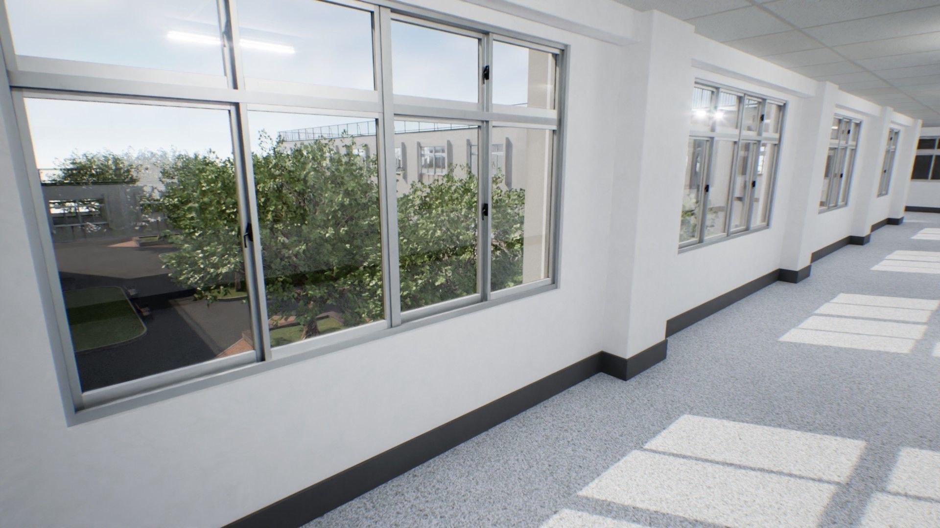 Japanese School Building - Environment Low-poly 3D model_14