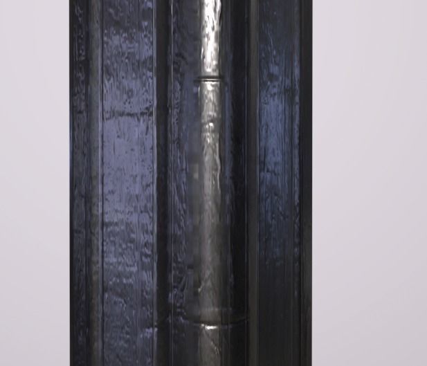 BackWallPillar Low-poly 3D model_3