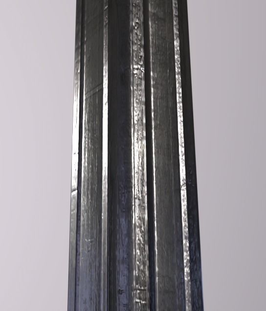 BackWallPillar Low-poly 3D model_4