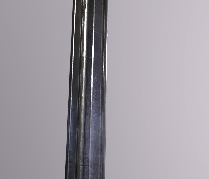 BackWallPillar Low-poly 3D model_5