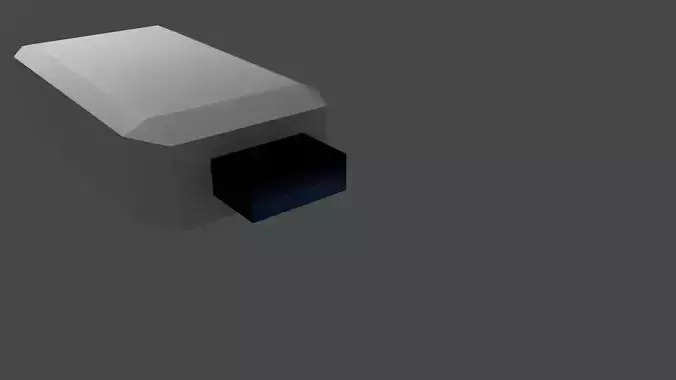 Simple USB DRIVE Low-poly 3D model