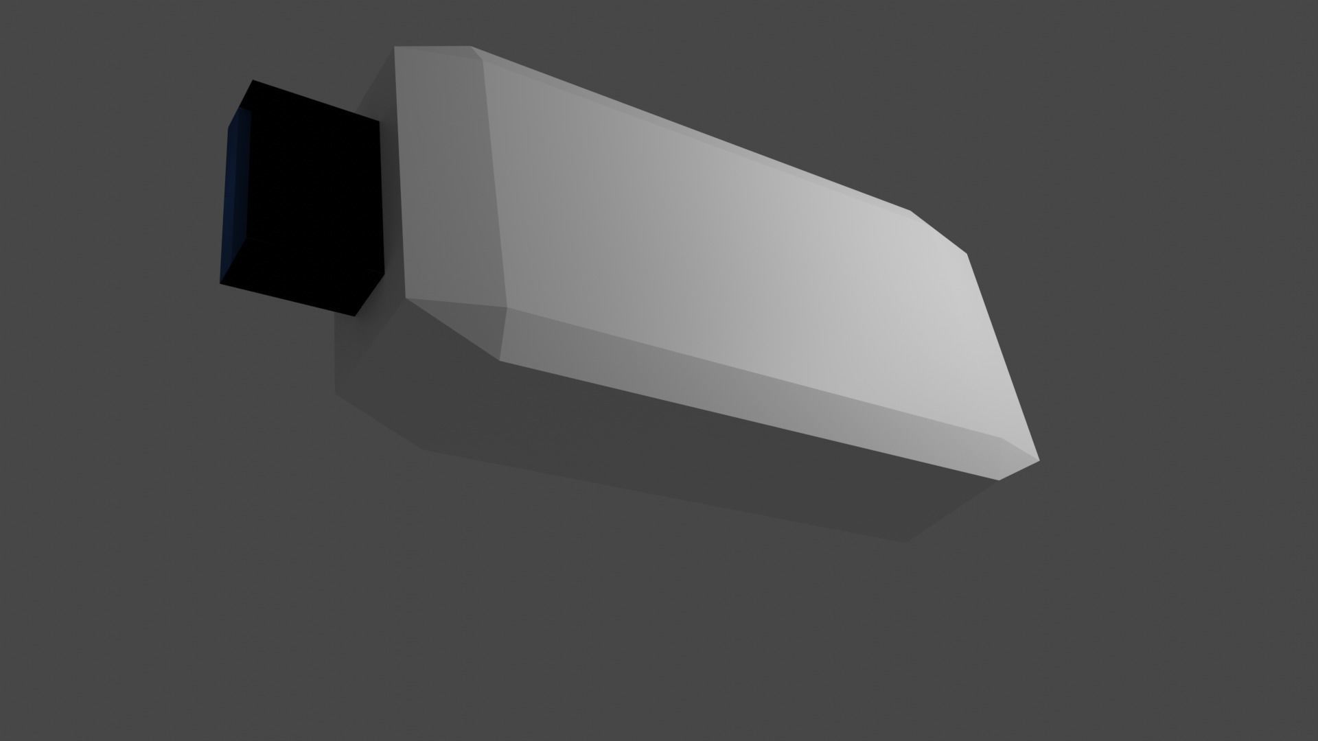 Simple USB DRIVE Low-poly 3D model_4