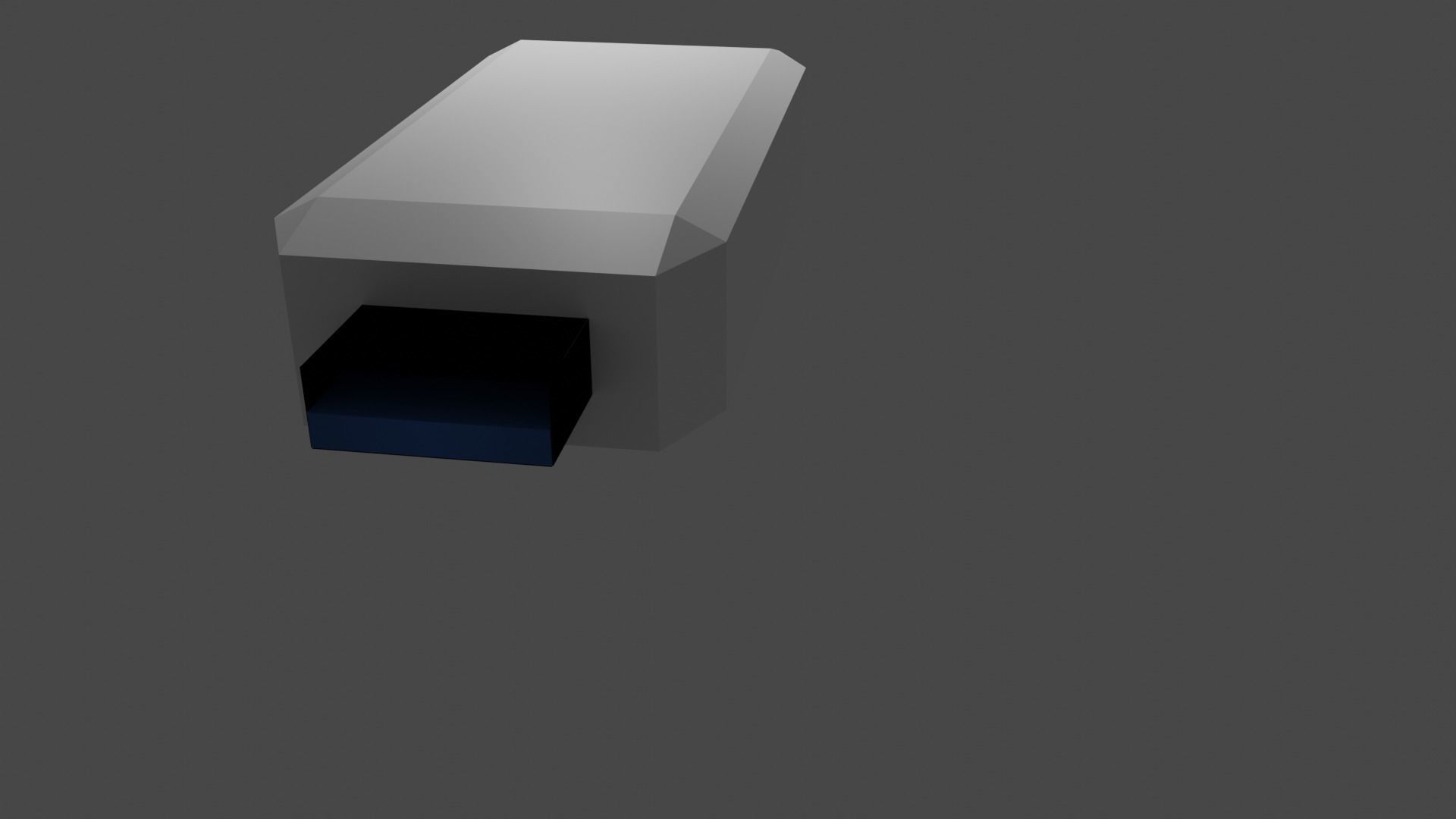 Simple USB DRIVE Low-poly 3D model_1