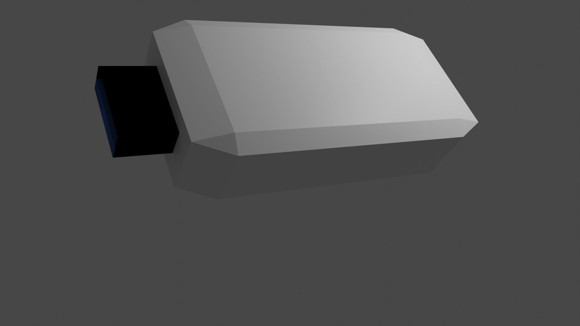 Simple USB DRIVE Low-poly 3D model_3