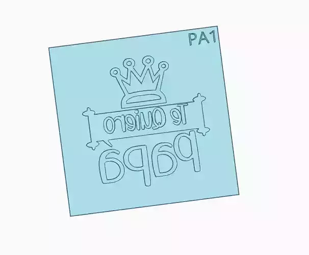 Combo x 12 Texturizadores  sellos Stamp Dia del Padre Papa 3D print model