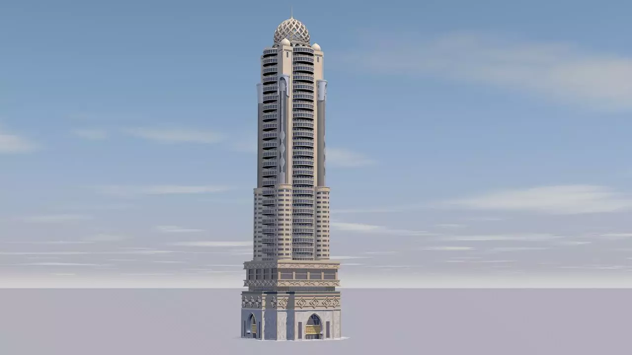 Dubai building 02 3D model_0