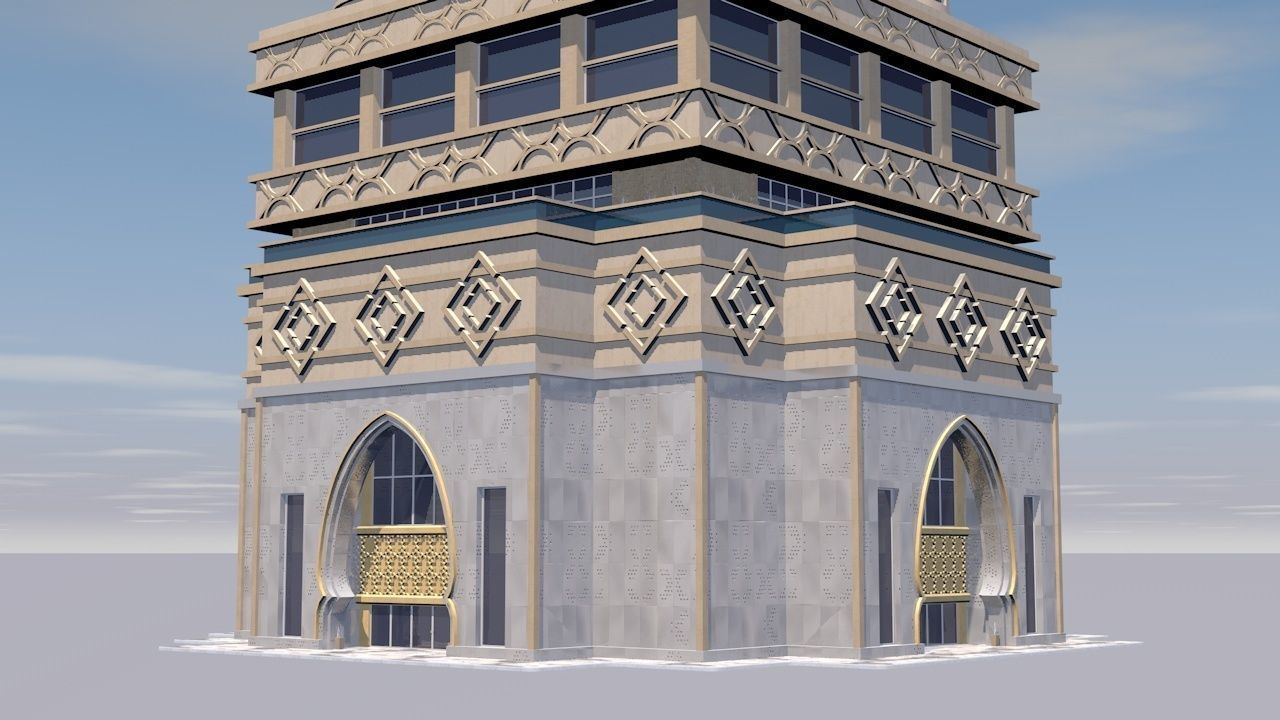 Dubai building 02 3D model_2