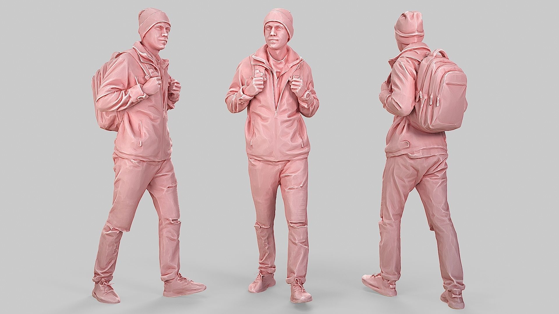 Student of Autumn Steps 3D model_2
