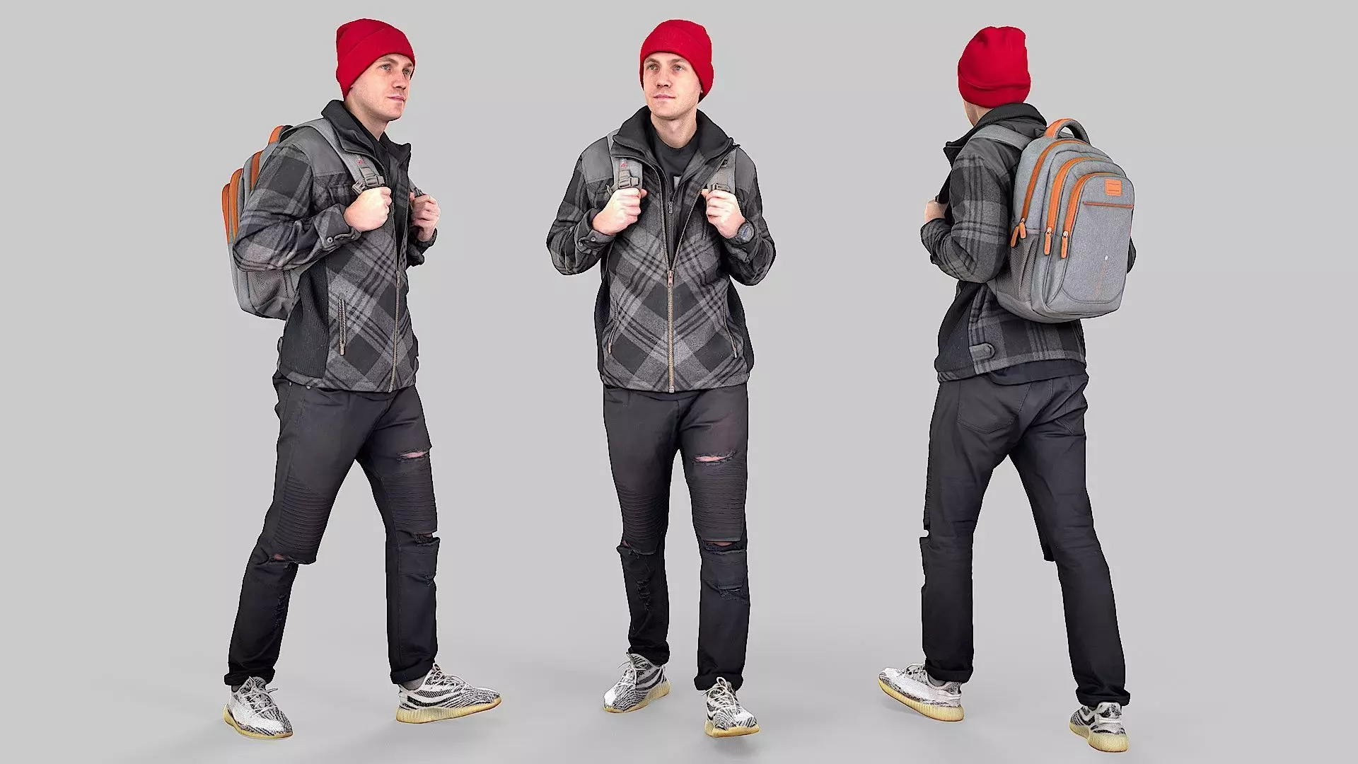 Student of Autumn Steps 3D model_0