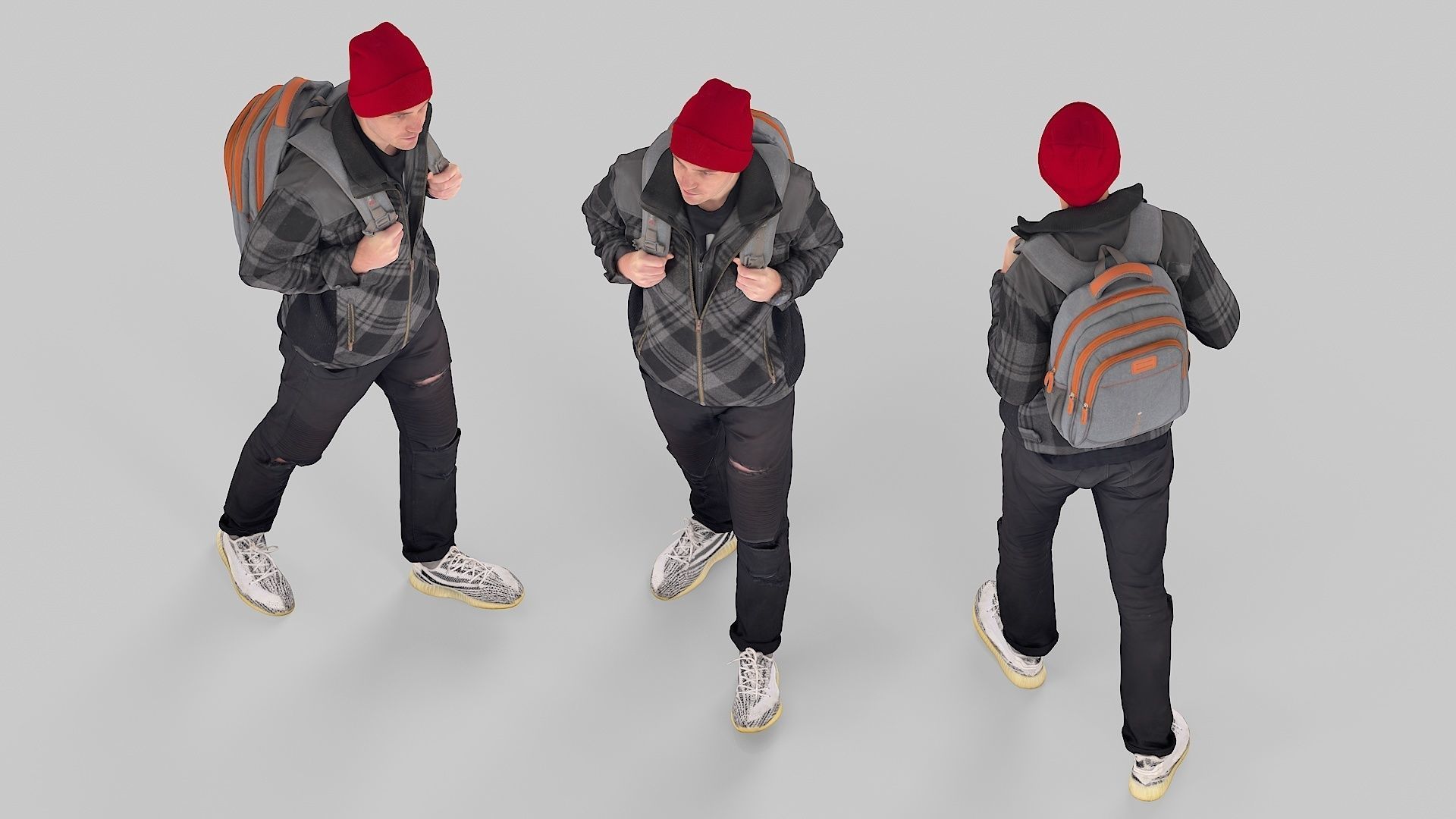 Student of Autumn Steps 3D model_5