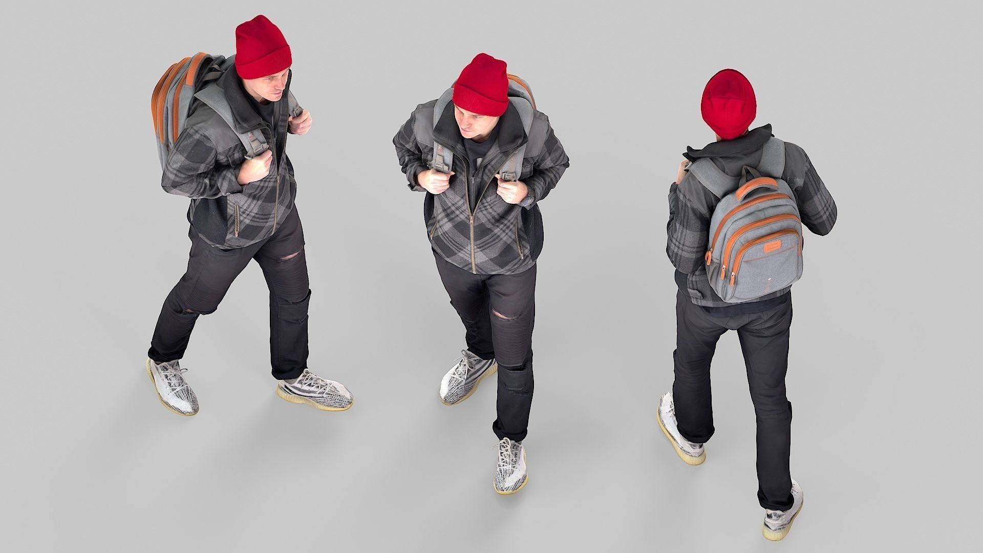 Student of Autumn Steps 3D model_4