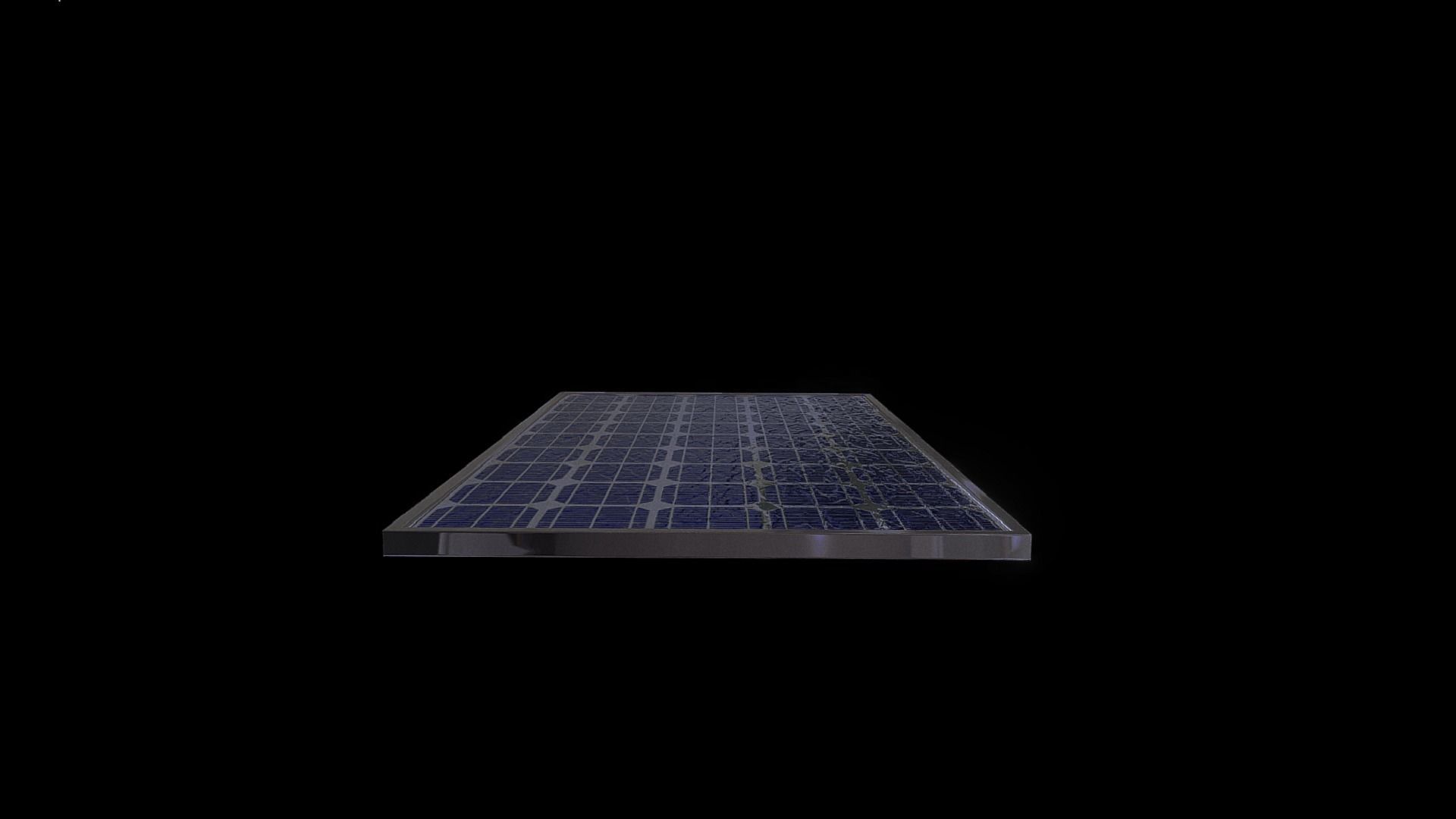low poly solar panel 3 maps optimized gameready Low-poly 3D model_4