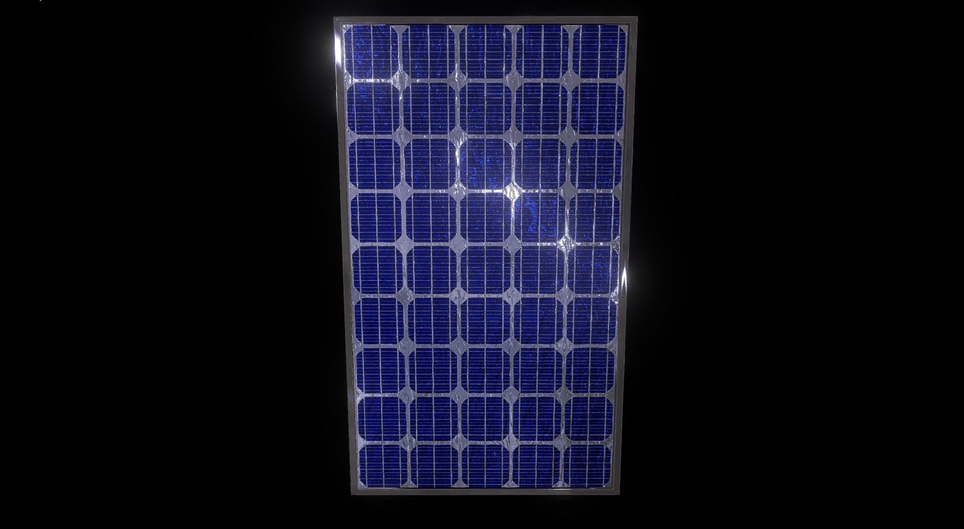 low poly solar panel 3 maps optimized gameready Low-poly 3D model_2