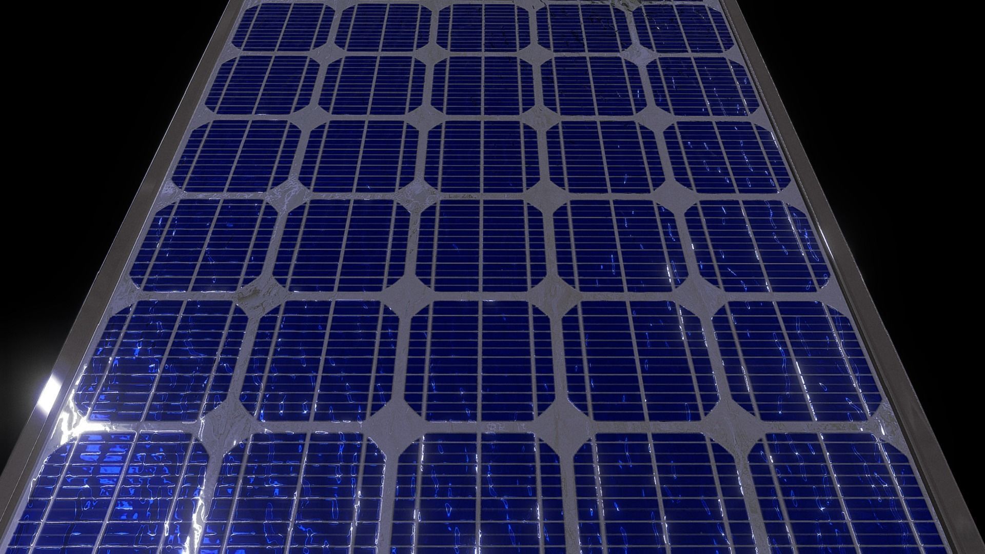 low poly solar panel 3 maps optimized gameready Low-poly 3D model_5