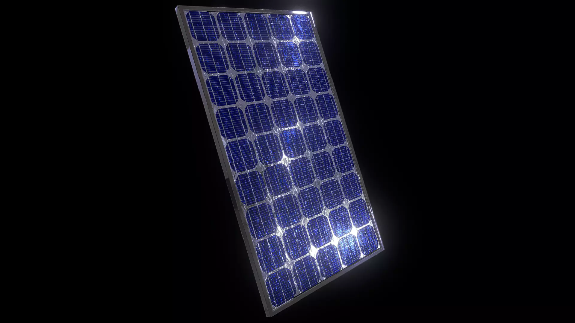 low poly solar panel 3 maps optimized gameready Low-poly 3D model_0