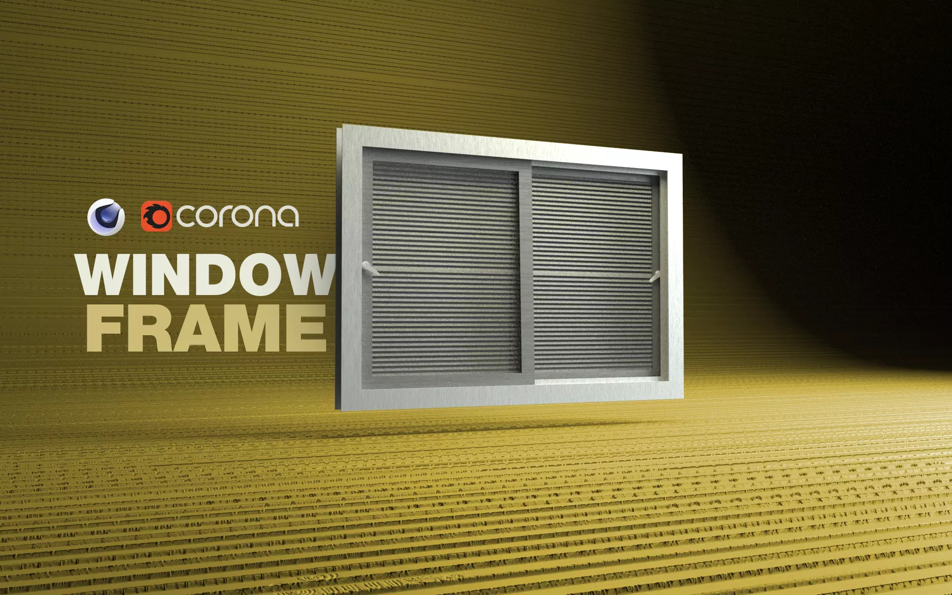 Aluminum sliding Home Windows Low-poly 3D model