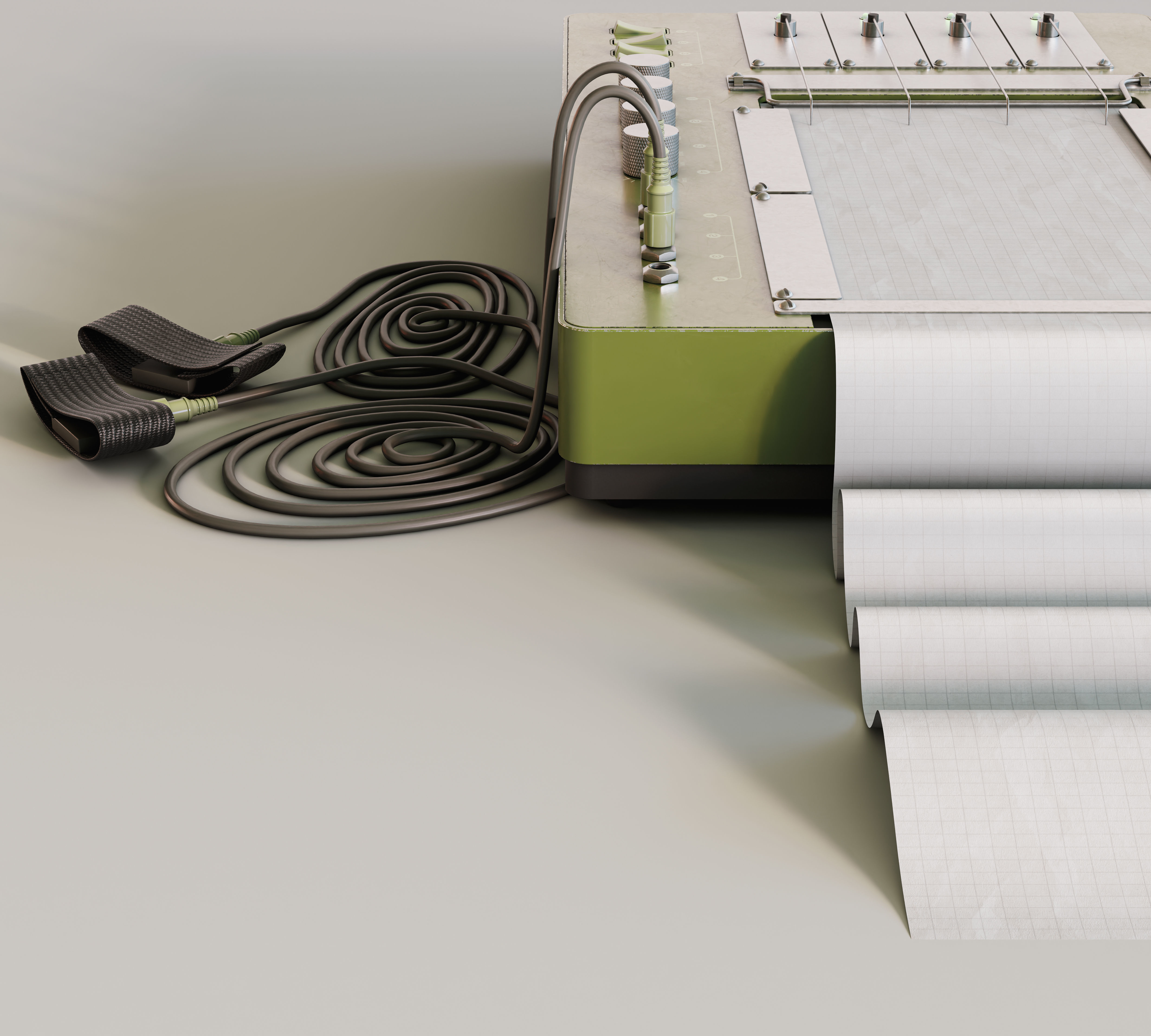 Polygraph Lie Detector Kit 3D model_12