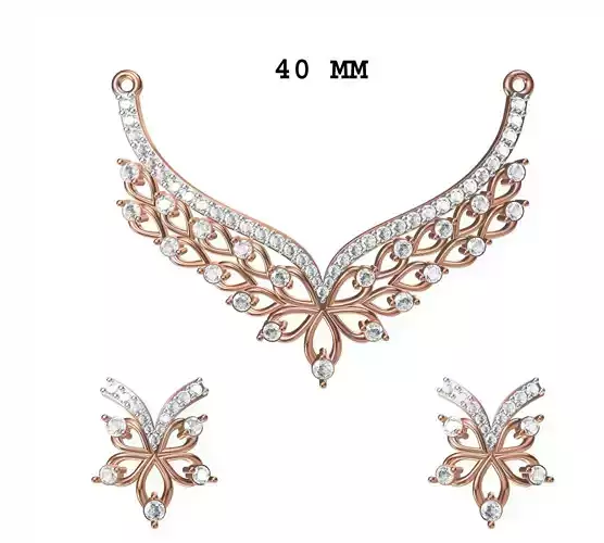 Women Earrings Pendant Set STL JCD Details