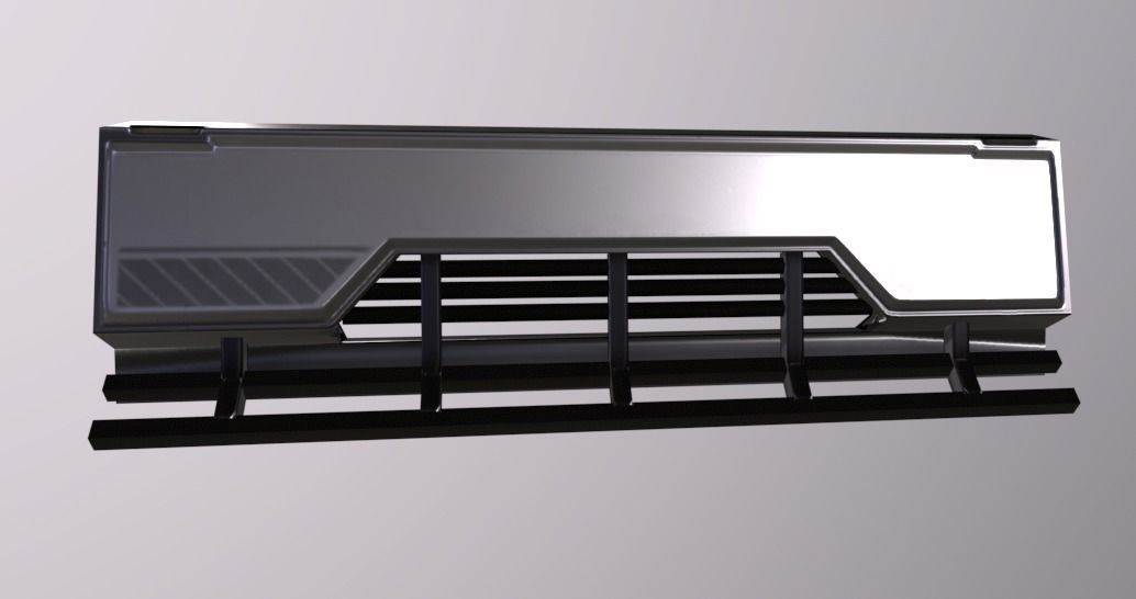 Fence Sci Fi Low-poly 3D model_2