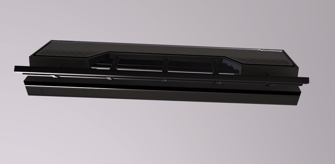 Fence Sci Fi Low-poly 3D model_5