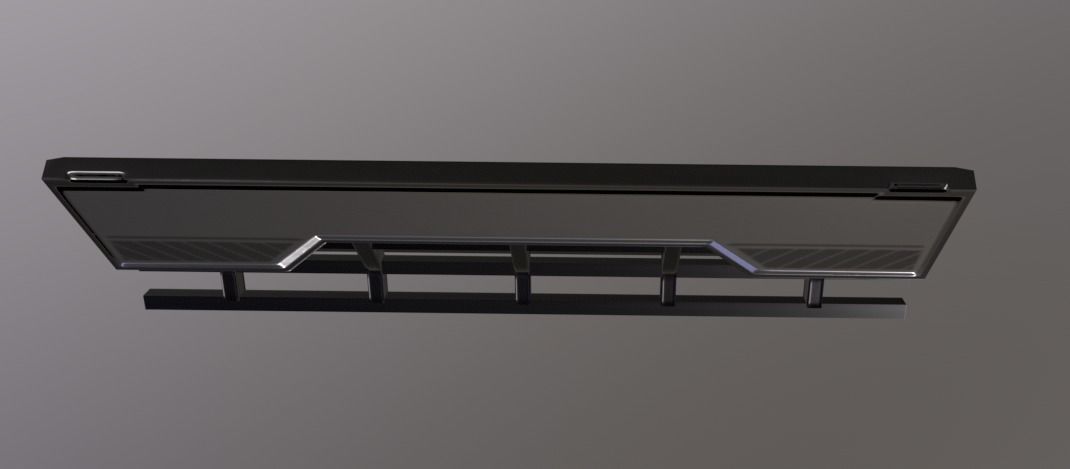 Fence Sci Fi Low-poly 3D model_4