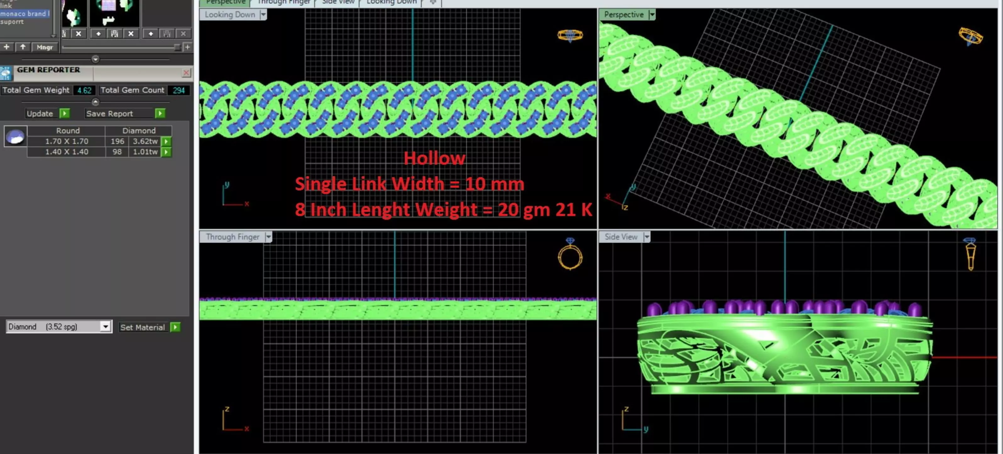 Cubic Diamond Chain 44 3D print model_0