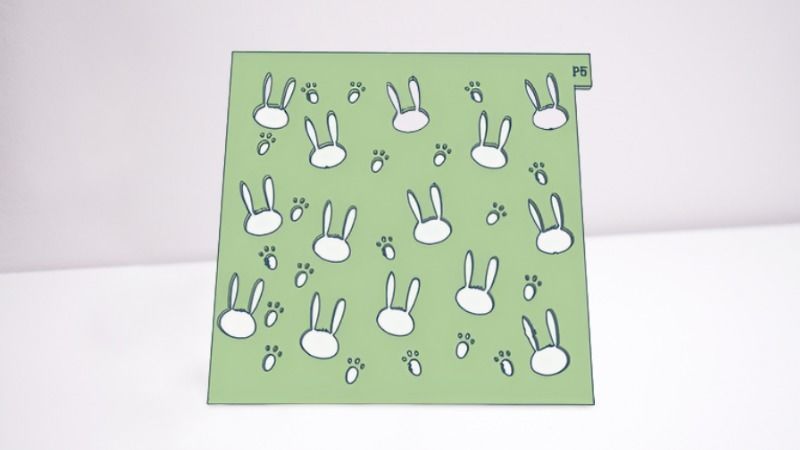 Combo x 28 Texturizadores Pascua COnejo Zanahoria Huevo Cruz  3D print model_19