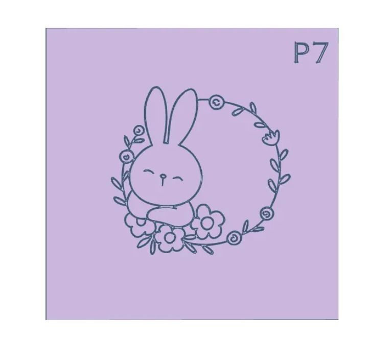 Combo x 28 Texturizadores Pascua COnejo Zanahoria Huevo Cruz  3D print model_1